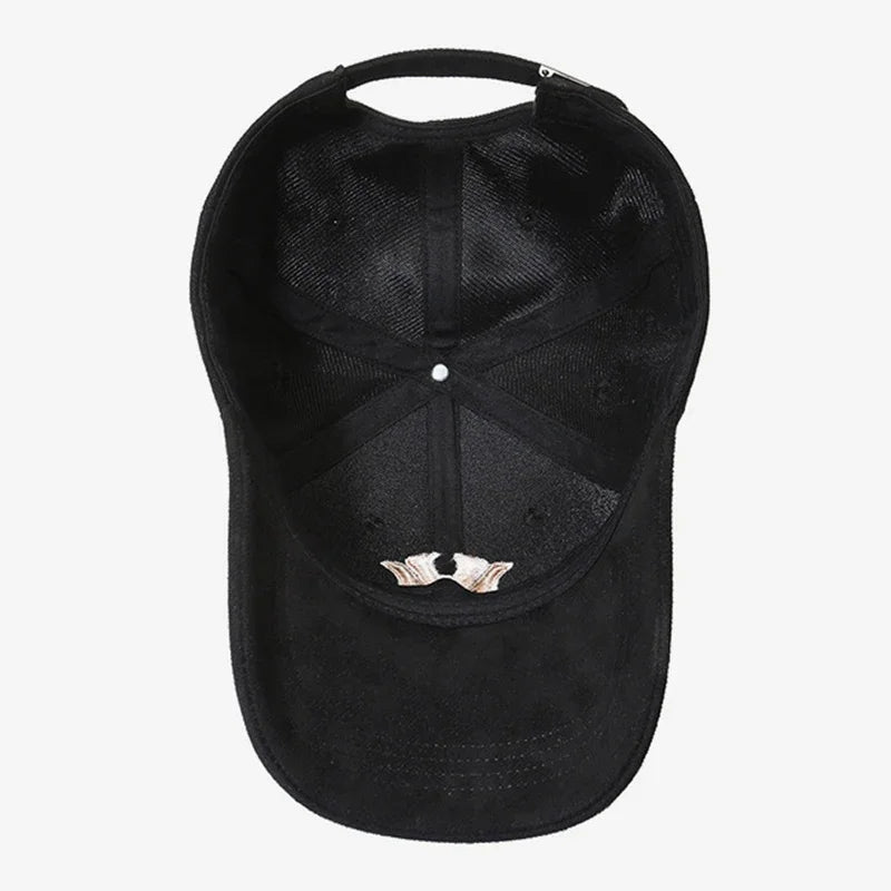 Modische Baseballkappe mit gestickten Buchstaben für Männer und Frauen, verstellbarer Unisex-Paar-passender Sonnenhut, trendige lässige Duck Bill Cap