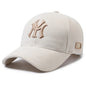 Modische Baseballkappe mit gestickten Buchstaben für Männer und Frauen, verstellbarer Unisex-Paar-passender Sonnenhut, trendige lässige Duck Bill Cap