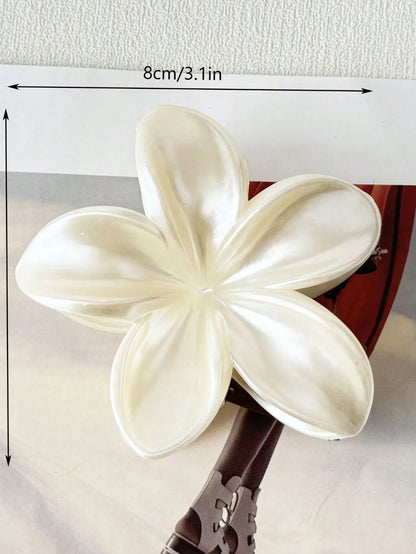 1/2 Stück Mode einfache glänzende Ei Blume Haar Krallen für Frauen Mädchen Party Haarschmuck